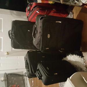 Large and small suitcases