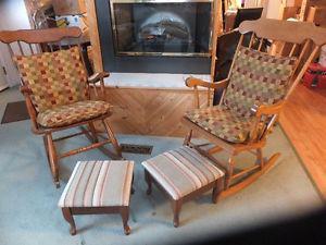 Maple rocking chairs (2)