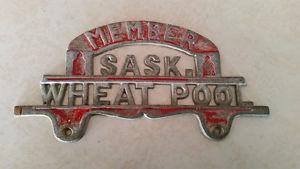 Sask. Wheat Pool Licence Plate Topper