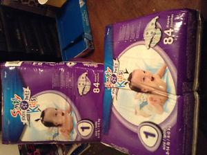 Selling a box of diapers..