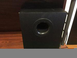 Selling logitech speaker system with sub woofer