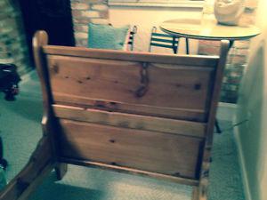 Single Solid wood sleigh bed. Paid $800 new