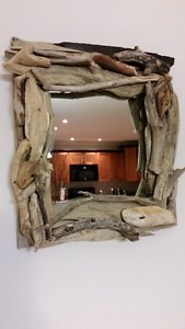 Small handcrafted rustic mirror