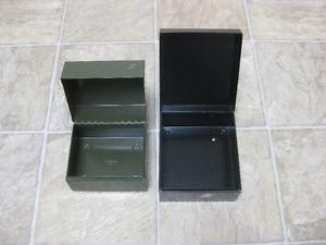 Two Metal Storage Boxes