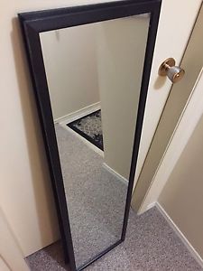 Two black door mirrors