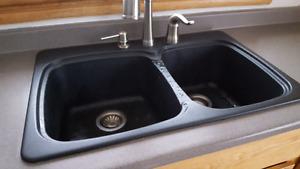 Black Granite Sink (like new)