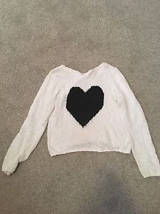 Black love heart sweater-top. Excellent condition!