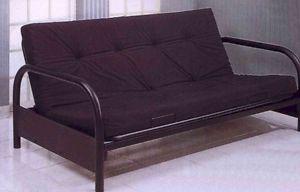 Black metal futon