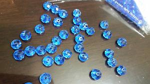 Blue Faceted Beads