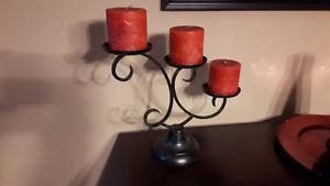 Candle holder with candles