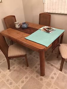 Dining table and chairs