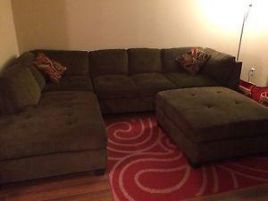 Large Sectional Sofa with Ottoman