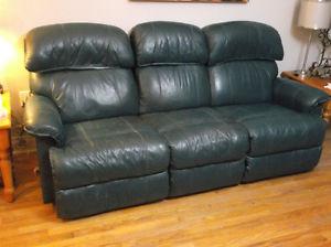 Leather Reclining Couch and Chair set