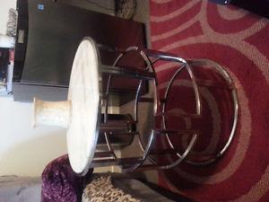 Marble accent table