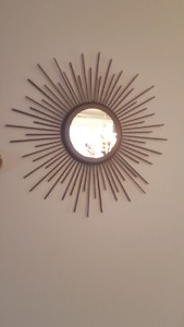 Mirror with matching candle holders