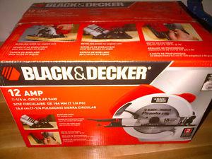 New and Unused 7 1/4 Black and Decker 12 amp Circular Saw