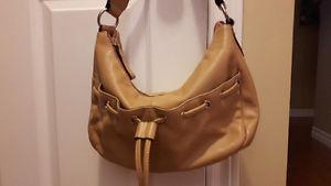 New tan leather purse