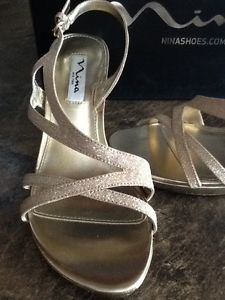 Nina gold sparkle shoes