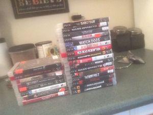 PS3, 24 games and 1 controller.