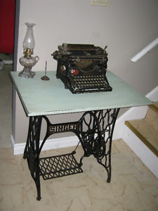 Re-purposed sewing machine table