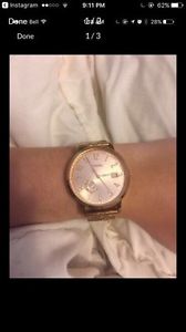 Rose gold fossil watch