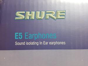 Shure E5 earphones