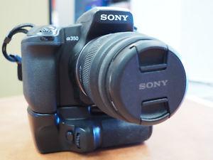 Sony Alpha a350 DLSR Camera, Lens & Grip
