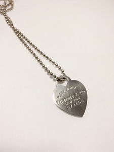 Tiffany & Co Sterling Silver Necklace Heart Pendant $200 obo