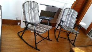 Two Matching Patio Rocking Chairs
