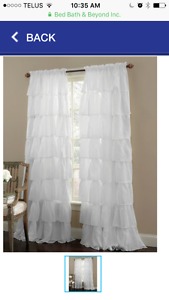 White ruffle curtains
