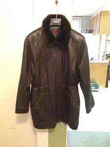 Woman's Danier Leather Coat, Size XL