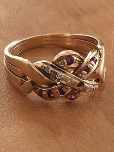 14K Gold Puzzle Ring