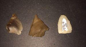 3 ancient hand carved native Canadian arrowheads $10 each