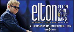 4 Tickets to Elton John Sunday March 12