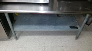 4ft Stainless Steel Prep Table with Shelve