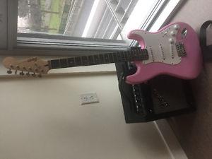 Beginner Squire Stratocaster and 20 watt Fender amp
