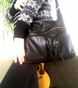 Black Leather Hurley Purse for Sale $ 60.