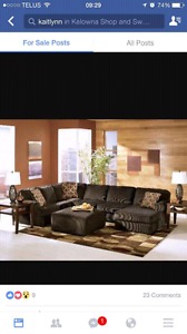 Brown sectional 900$