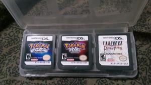 Ds/3ds games and case, as shown.