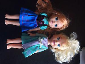 Frozen and Belle dolls