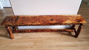 Hand Crafted Live Edge Bench