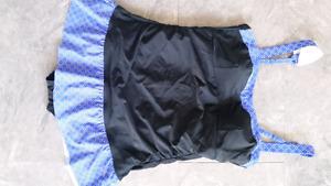 Ladies one piece bathing suit black and blue size 14