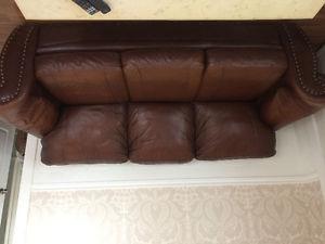 Leather sofa and recliner for sale