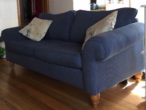 Mint Condition Blue Fabric Sofa