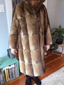 Muskrat fur coat and hat for sale