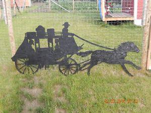 OLD WEST EXPRESS STAGE COACH YARD SHADOW
