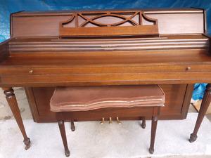 Piano and bench $600