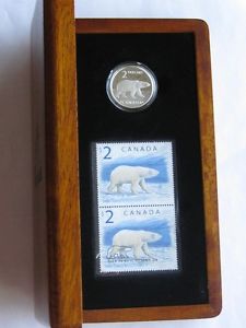  Polar Bear Coin & Stamp Set