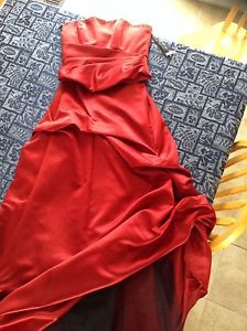 Red formal gown