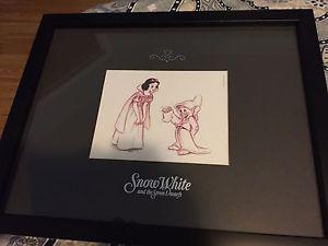 Snow White Lithograph with Swarovski Crystals